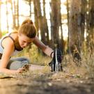 person stretching 